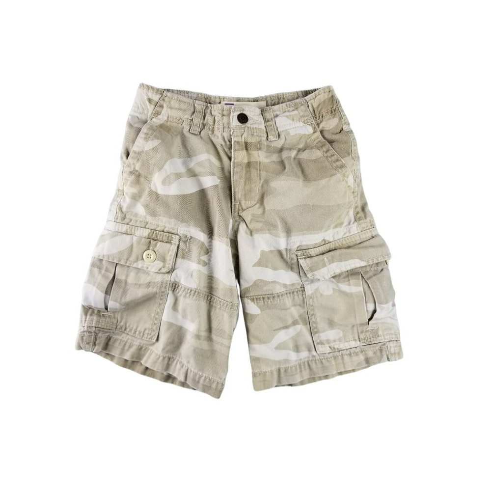 Gap Super Loose Fit Camo Cargo Shorts 6 Boy's Beige Used